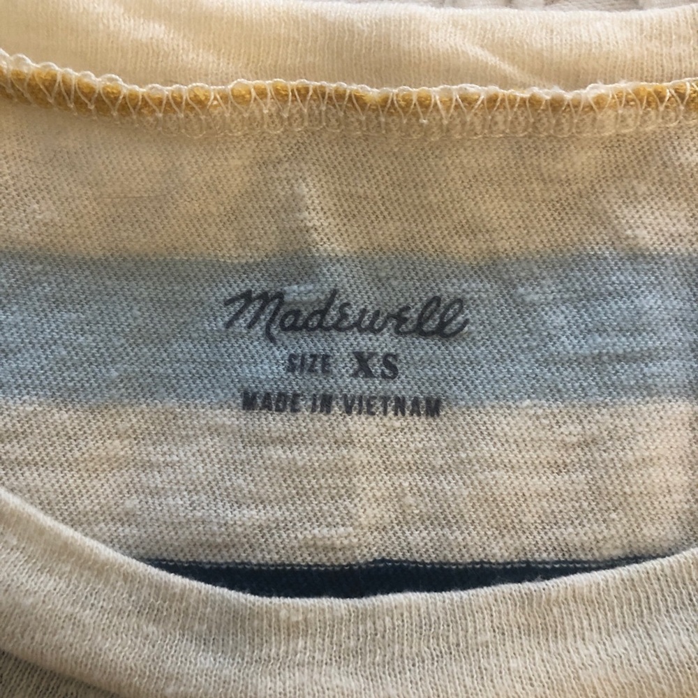 Madewell Shrunken Cotton Tee in Jay Stripe XS - Picture 4 of 8